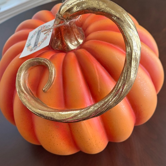 Orange and Gold Decorative Pumpkin - Picture 8 of 11